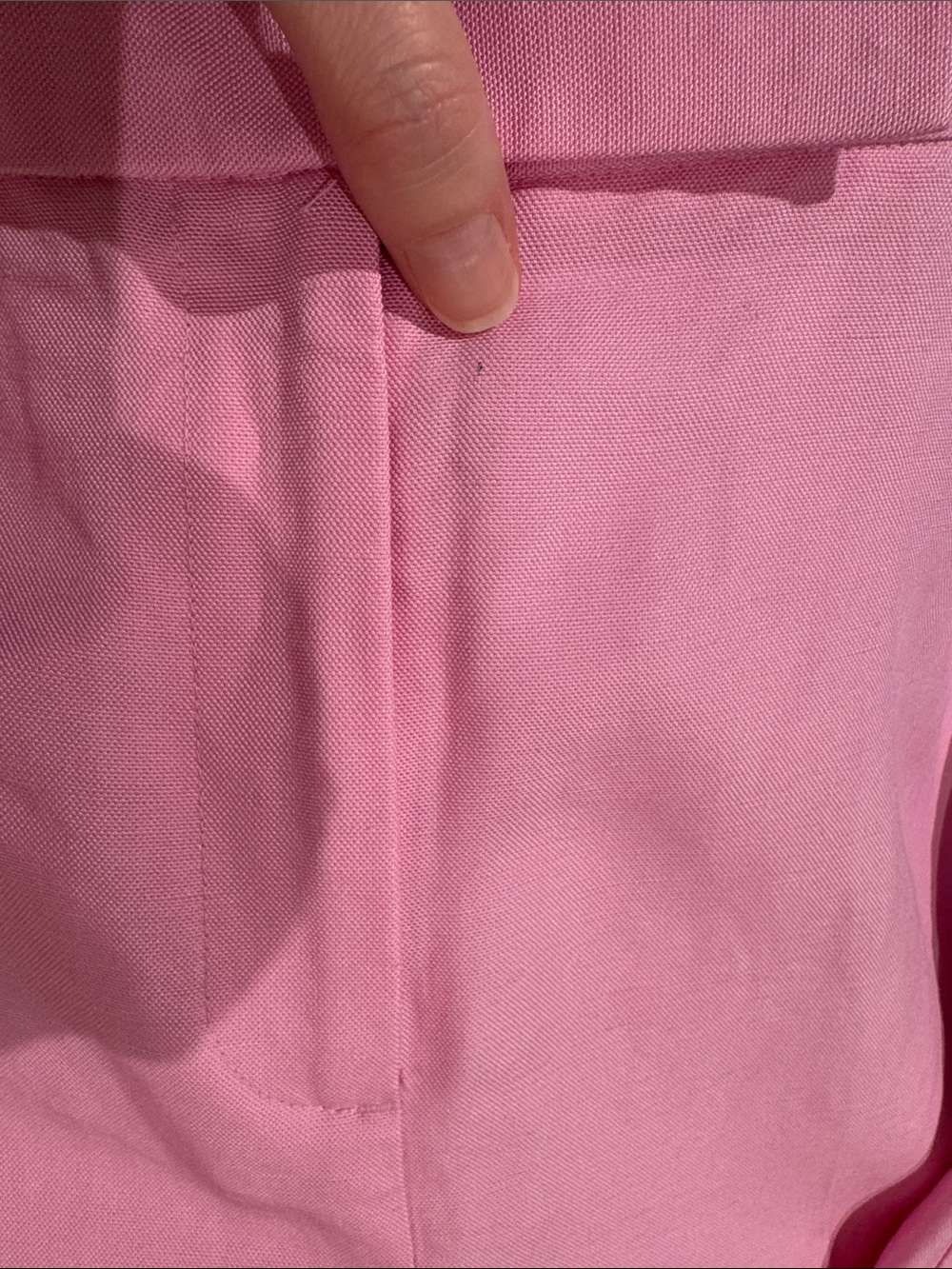 Reiss NWOT Raine Pleated Wide Leg Pants Pink Size 6 - Picture 6 of 12